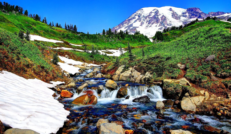 Нежный ручей, текущий в мирных горах. Расслабляющие звуки природы ✦ Звуки леса и пение птиц ✦ Relax смотреть онлайн