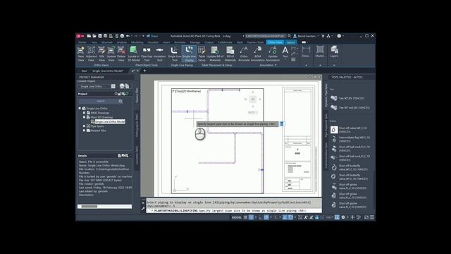 New Features 2023: Ortho Single Line Piping | AutoCAD Plant 3D смотреть онлайн