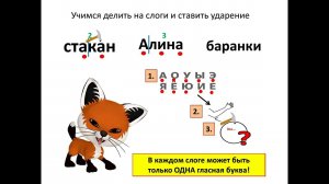 Учимся делить на слоги и ставить ударение
