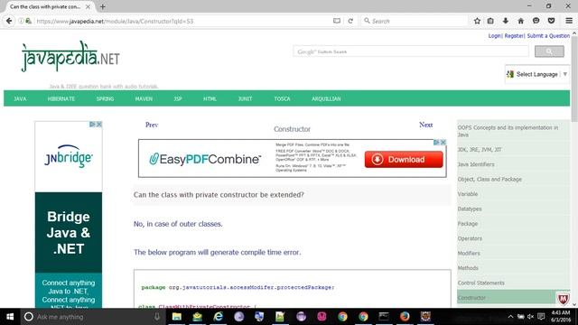 Can the class with private constructor be extended?
- javapedia.net смотреть онлайн