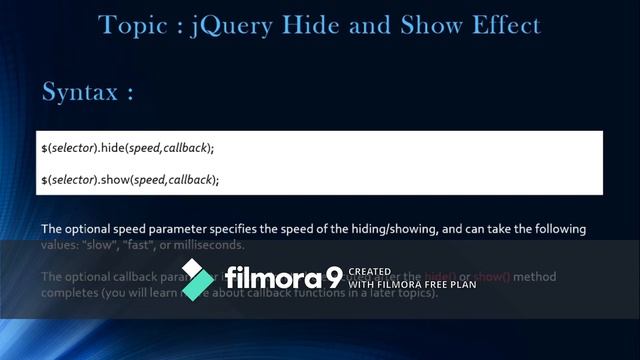 jQuery Hide and Show Effect | Lecture # 5 of jQuery | Web Developing with Mr. Hassan Shaikh смотреть онлайн