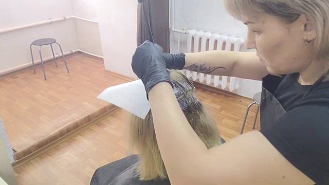Hair coloring.Окрашивание седых волос. Прощай седина!!! смотреть онлайн