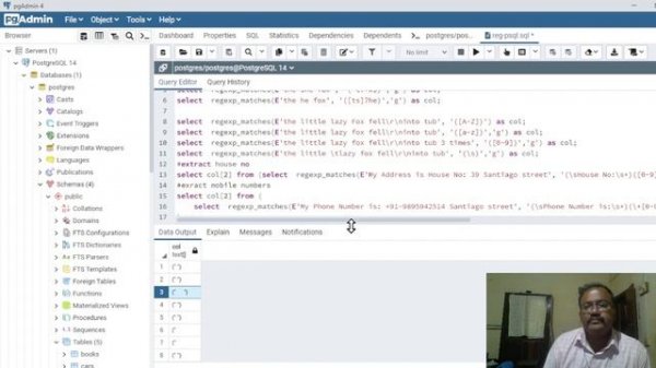 #postgresql  #regexp usage -  PostgreSQL tutorial