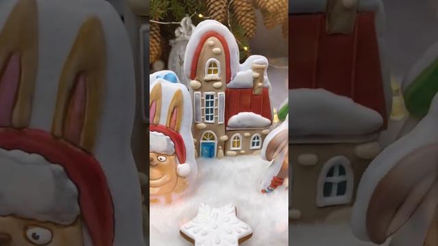 Новогодние пряники с милыми персонажами / Christmas cookies with cute characters 😍#short смотреть онлайн