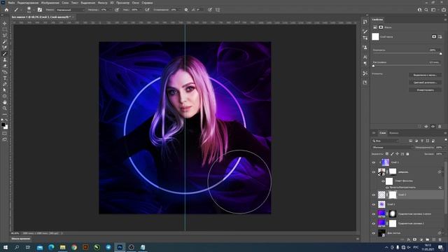 Как сделать яркий и стильный неоновый баннер в Adobe Photoshop с нуля. Туториал смотреть онлайн