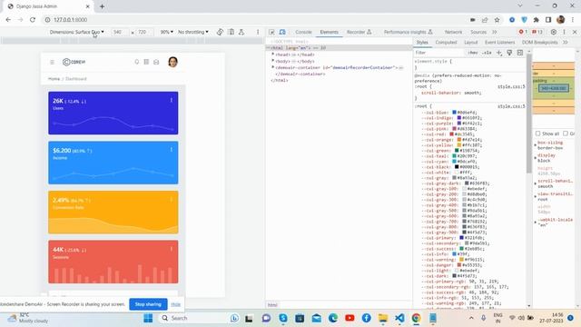 Implementing CoreUI Admin Dashboard Template into Django смотреть онлайн