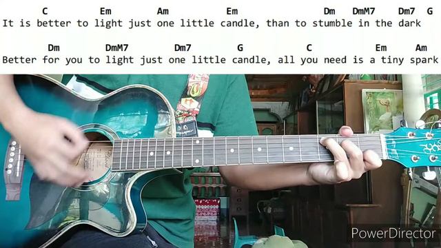 One Little Candle | Guitar chords tutorial смотреть онлайн