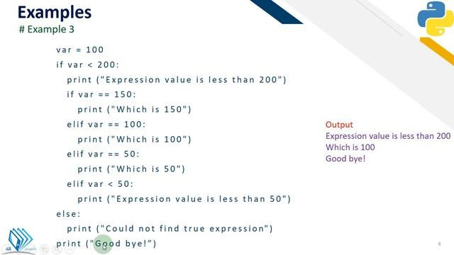 5. Python (Decision making: Examples) أمثلة على العبارات الشرطية смотреть онлайн
