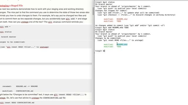 git unstage a staged file смотреть онлайн