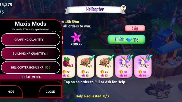 Farmville 2: Tropic Escape -Unlimited Everything Helicopter Xp Free Mod Menu Apk смотреть онлайн