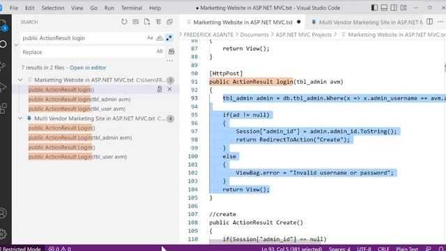 Multi-Vendor App in ASP.NET MVC - 6 - Add Admin Login page. смотреть онлайн