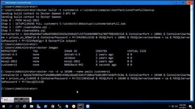 Windocks 2.0 SQL Server Clone Demo смотреть онлайн
