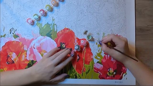 Painting Beautiful Flowers | Paint by Numbers Timelapse смотреть онлайн