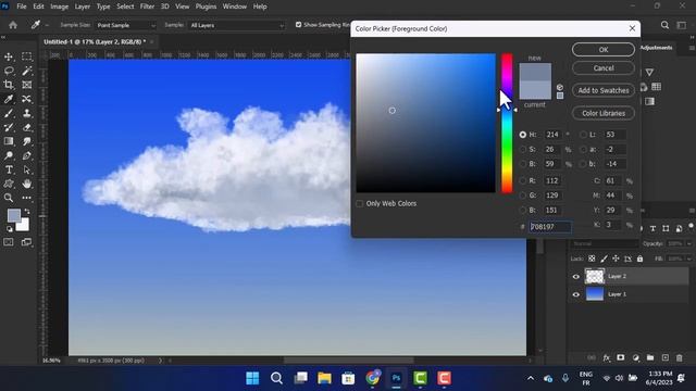 Digital Painting Tutorial How to Paint Clouds Photoshop Cloud Painting смотреть онлайн