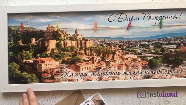 Рамка белая для фото с нитями и прищепками 20х50см смотреть онлайн