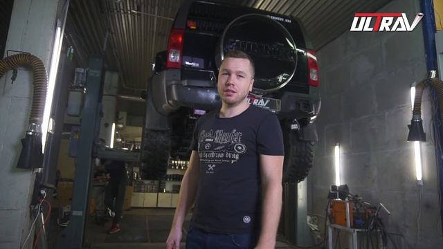 Hummer H3 на тюнинге. Хищный звук выхлопа от UltraVihlop. Ставим банки с прострелами.