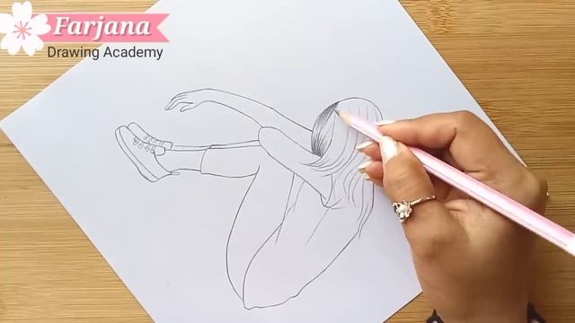 A Sad Girl - Drawing Tutorial - for beginners (Pencil sketch) || How to draw a Girl- step by step смотреть онлайн