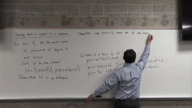 Finding a basis for a subspace in a polynomial vector space смотреть онлайн