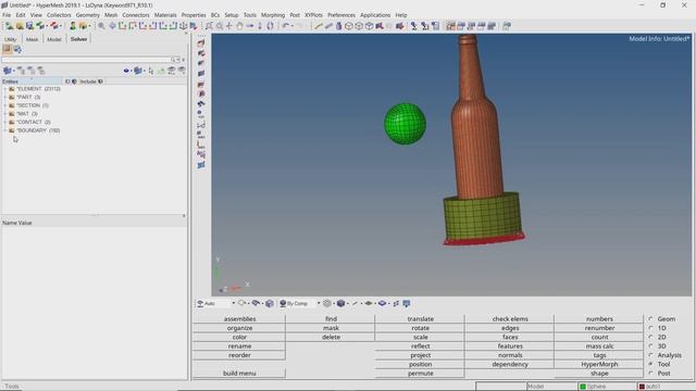 Hypermesh LS Dyna Tutorial [Dynamic Analysis] смотреть онлайн