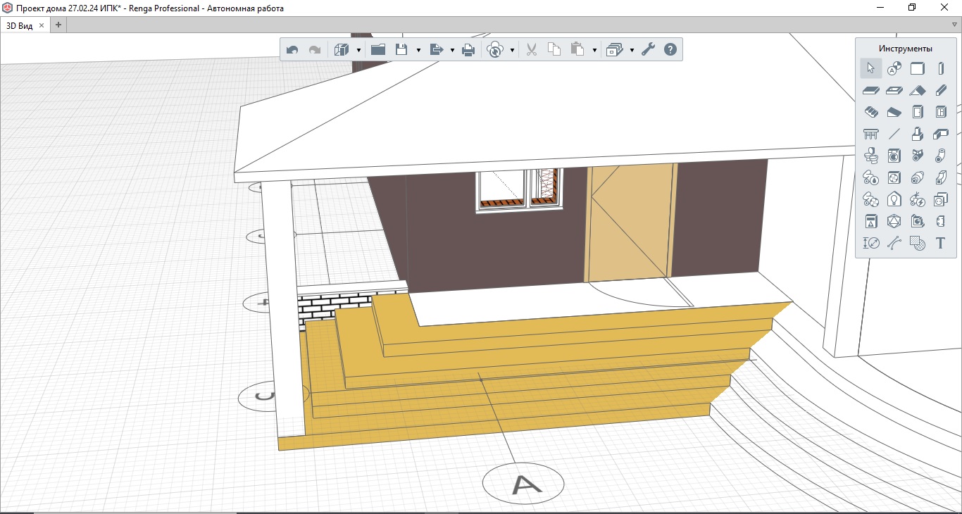 Делаем балкой лестницу в программе ренга смотреть онлайн