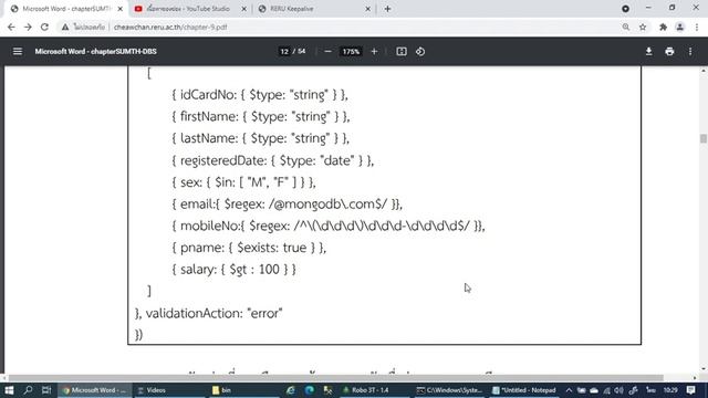 createCollection & Validator in MongoDB смотреть онлайн