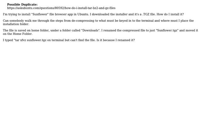 Ubuntu: How do I install a .TGZ file in Ubuntu 10.11? смотреть онлайн