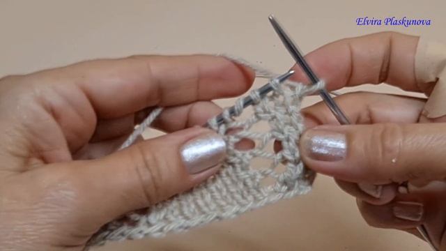 ЛИЦЕВАЯ ГЛАДЬ С АЖУРОМ СПИЦАМИ. Просто для начинающих. смотреть онлайн
