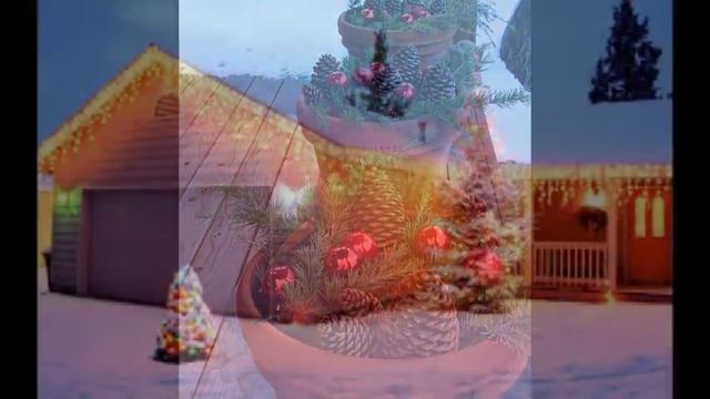 как украсить двор к РОЖДЕСТВУ своими руками Christmas decorations смотреть онлайн
