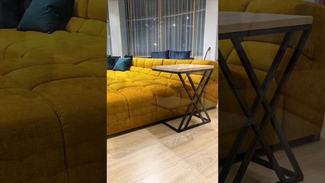 Приставной столик в стиле Лофт от Custom Mebel. Москва смотреть онлайн