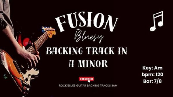 Минус для гитаристов Ля Минор Am 120bpm в стиле Соул/Фанк/Блюз. Размер 7/8.