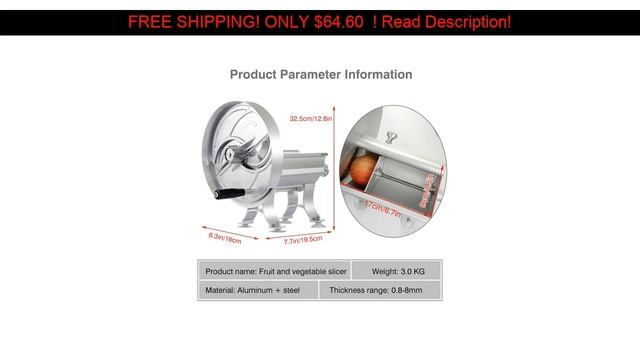 Household Manual Vegetable Fruit Slicer Commercial Adjustable Aluminum Alloy Vegetable Fruit Slicer смотреть онлайн