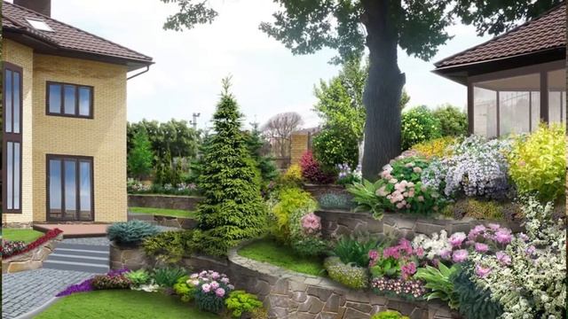 Идеи дизайна участка / Ландшафтный дизайн участка / Идеи ландшафтного дизайна дачного участка фото смотреть онлайн