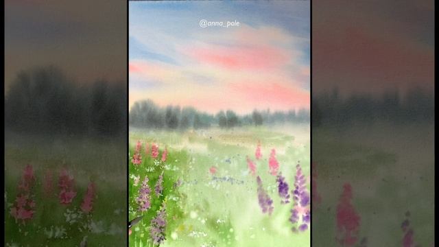 Летние зарисовки. watercolor summer sketch.Demo. смотреть онлайн