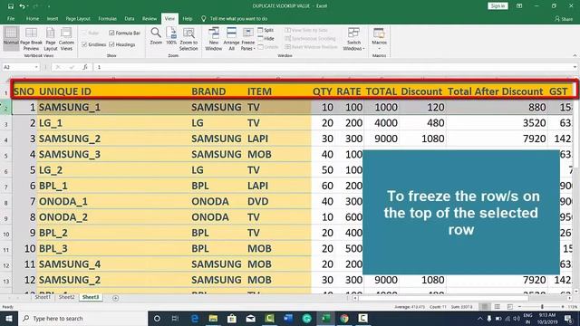 How to Freeze Panes in Excel | Freeze Rows and Columns in MS Excel смотреть онлайн