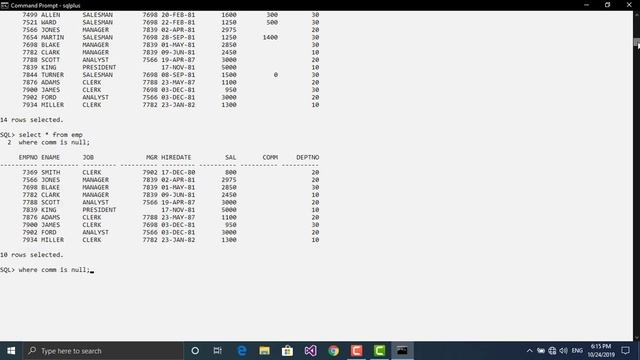 SQL Plus #1 ( Scott ) смотреть онлайн