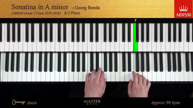 ABRSM 2019-2020 Grade 4, A:2 piece. Benda ~ Sonatina in A minor. Piano смотреть онлайн