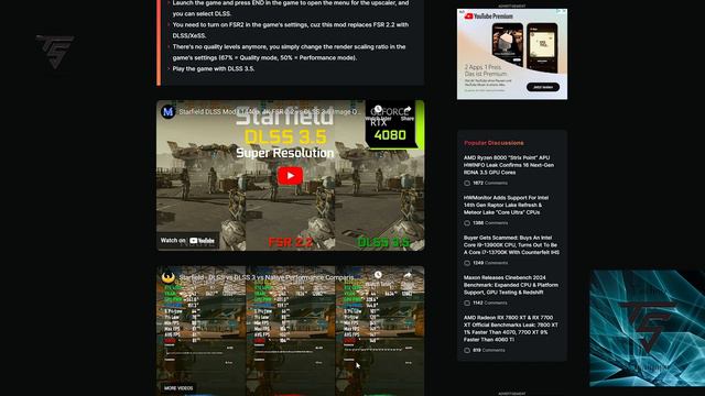 Intel Scam & I9 14900K Perf, Starfield Mods смотреть онлайн