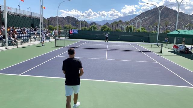 Grigor Dimitrov Forehand & Backhand Tennis Practice at Court Level in Slow Motion - Indian Wells смотреть онлайн