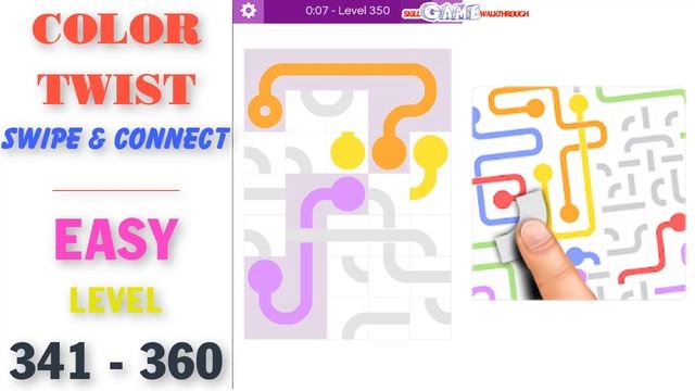 Color Twist Swipe & Connect | EASY | Level 341 - 360 Walkthrough | SkillGameWalkthrough смотреть онлайн