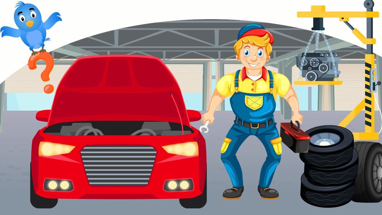 Мультики про машинки - Автомеханик и Загадки Автосервиса - Логика для Детей смотреть онлайн