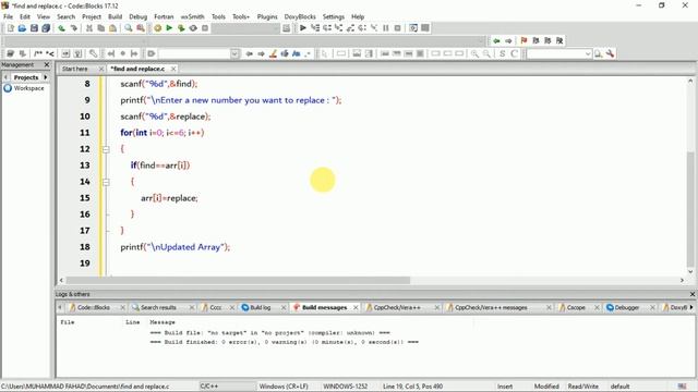 How To Find And Replace An Element In An Array | C Programming Tutorials | смотреть онлайн