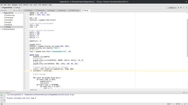 Pygame 7 Text смотреть онлайн