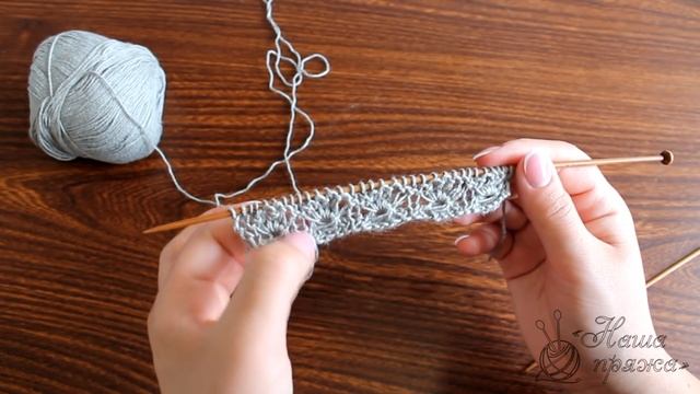 Узор спицами «Паутинка», видео ? “Cobweb” knitting pattern смотреть онлайн