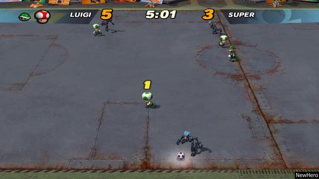 Super Mario Strikers - Luigi/Toad Vs. Super Team смотреть онлайн