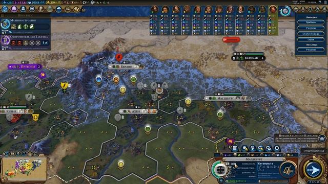 Только продержаться... ♟ Прохождение Civilization 6 #6 [Германия на Божестве] смотреть онлайн