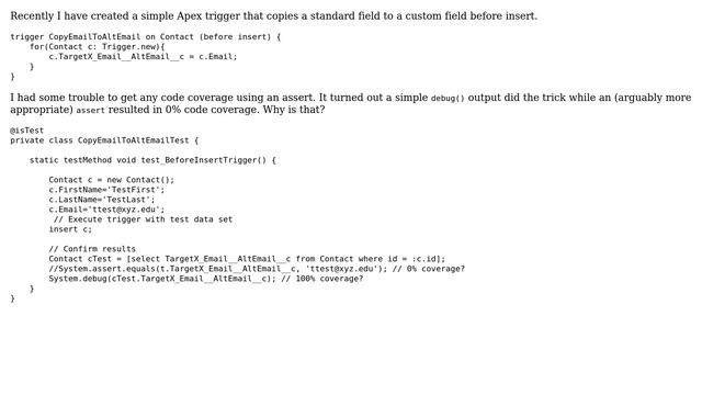Salesforce: General Question about Insert Trigger Unit Test Code Coverage (2 Solutions!!) смотреть онлайн