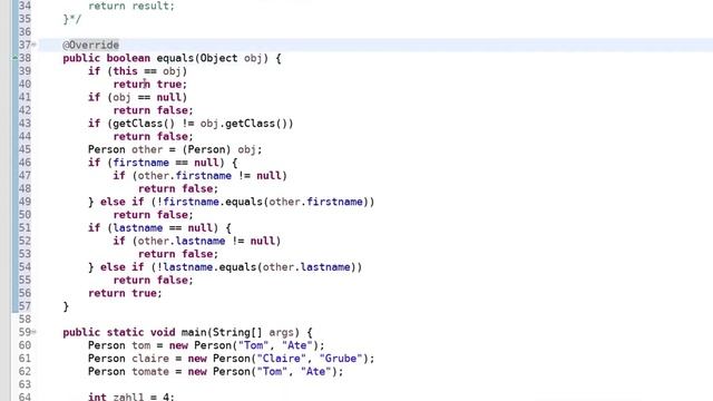Die equals()-Methode in Java смотреть онлайн