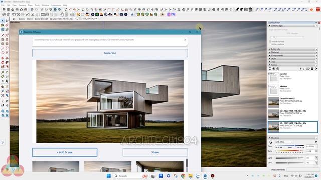 Stable Diffusion extension running directly in Sketchup смотреть онлайн