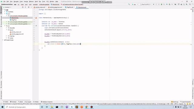 Kotlin Aktiviteler arası veri taşıma intent , Kotlin Pass Data between Activities intent 2021 смотреть онлайн