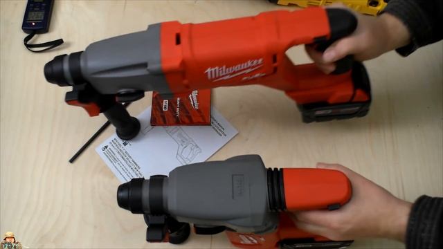 АКБ перфоратор Milwaukee M18 2713 и конкуренты (2712, Dewalt DCH133)